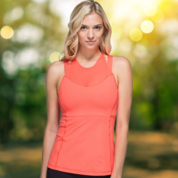 Lululemon Running In The City Racerback Tank Top Built-In Sport Bra Workout Tee - Picture 1 of 12